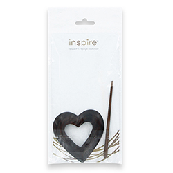 Inspire Shawl Pin #98100420 87.5 mm/3.44" Heart Wood